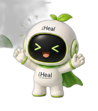 iHeal mascot – excited
