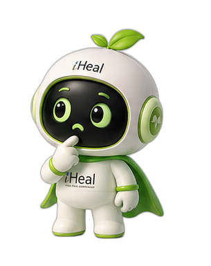 iHeal mascot – thinking
